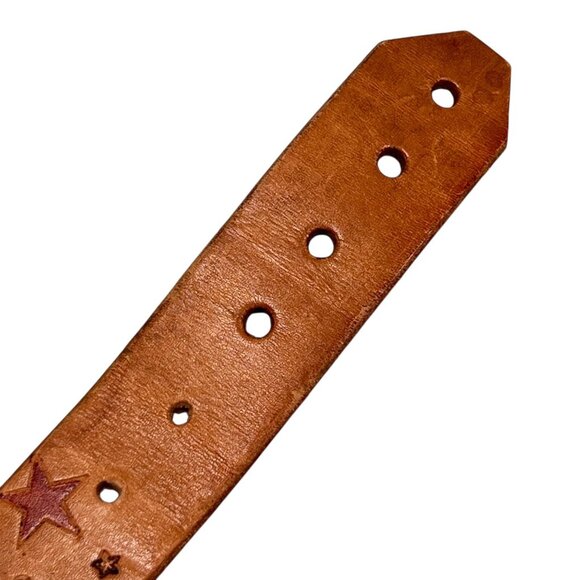 Golden Eagles NRA Belt Buckle 36 inch Leather Belt Embossed Tiger Stars USA - Picture 11 of 15